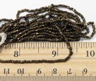 Vintage Antique Czech Glass Seed Beads Size 9 0 3 Cuts Metallic Bronze Mini Hank