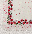 Sweet Design Pink Floral Vintage Floral Hankie Handkerchief