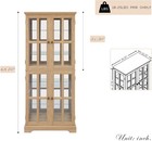 Glass Display Cabinet 69  H Antique Cabinet W adjustable Shelves   4 Glass Door