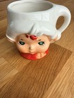 Vintage  Lefton  Christmas Pixie Elf Cup Japan  Rare Green Eyes 