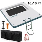 10x10ft Inflatable Floating Dock Square Inflatable Water Dock Floating Platform 