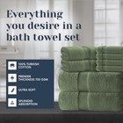 Luxury Sage Bath Towel Set - Hotel Soft Cotton 2 bath 2 hand 4 wash - 8 Piece
