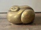 Vntg Fat Brass Bunny Rabbit Large Rustic Cottagecore Farm House Decor 5   