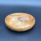 Hand-turned Cherry Burl Wood Bowl     2010 Signed Studio Art Lathe Carved  1012