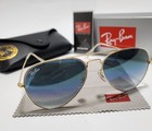 Ray-ban Rb3025 Aviator Pilot Sunglasses Gold Frame Gradient Blue Lens 58mm 138mm