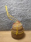 1970s Ukhamba Woven African Beaded Jar Basket Africa Vintage Handmade