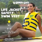 Trc Super Soft Xs Life Jacket Vinyl Coated Foam Swim Vest  Yellow  open Box 