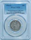 1844 O Pcgs Vf25 Seated Liberty Quarter