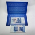 1 Pc Zim  100 One Hundred Trillion Dollars Zimbabwe Blue Banknotes With Envelope