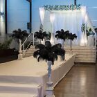 80 Pcs Black Feathers Natural Ostrich Feathers Bulk With 80 Pcs Iron Wire 10    