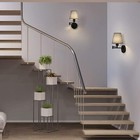 Set Of 2 Swing Arm Wall Lamp Wall Sconce W  Plug In Cord Brightness Adjustable
