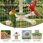 4 Pcs Parakeet Toys  Bird Cage Accessories  Swing  Chewing Wooden Perch  Bell