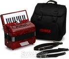 Hohner Hohnica 1304 48 Bass Piano Accordion - Pearl Red