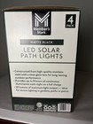Member s Mark Led Solar Path Lights Matte Black 4 Pack New