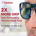 Setex Gecko Grip 1 0mm Anti Slip Nose Pads For Glasses  5 Pair  Black