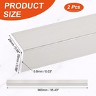 2pcs Aluminum Corner Guards  35  X 1  Metal Corner Protectors  Silver Gray
