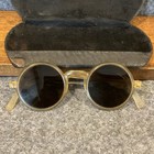 Vintage 1912 Albex Eye Protector Clear Plastic Framed Sunglasses And Case