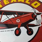 Vintage Texaco Gasoline Gas Pump Sign - Aircraft Motor Oil Porcelain Sign