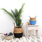 Woven Seagrass Belly Basket For Storage  Plant Pot  Laundry  Picnic And Groce   