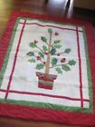 Country 3d Christmas Quilted Throw 50   x60    Red Green Christmas Tree