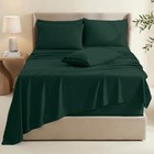 Queen 6 Piece Sheet Set Frost Green Microfiber Deep Pocket Extra Soft 21 Inch