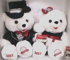  Dan Dee Snowflake Teddy Couple 2011 25th Anniversary  holiday Display  Freeship
