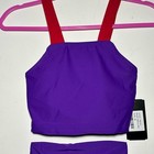 Cm Theatricals Dancewear Class Wear Crop Top Purple And Red Dance Cm