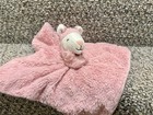 Carters Lovey Llama Pink Stripe Security Blanket Pink White Plush Baby Toy