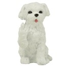 Maltese Puppy Raising Middle Finger Statue - Gift Boxed -