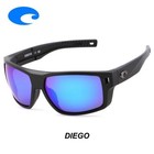 Costa Del Mar Diego Matte Black Frame blue Mirrored Polarized Lenses  580p 