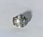 Vtg Gorham Sterling Silver Signed Spoon Ring Size 4 Childs Pinky Unusual Backing