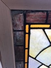 Sg 1630 Antique Stainglass Transom Window 22 1 2 X 40 1 2