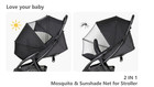 Beberoad Love Universal Stroller Sun Shade   Mosquito Net     2-in-1 Baby Stroller