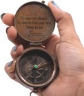 Compass     Brass Directional Vintage Compass Engraved With    find Your Way Bac