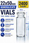 2400 10ml Clear Glass Serum Vials 20mm Crimp Top Headspace Sample Bottles
