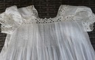 Baby Girl White Batiste   Lace Handmade Dress Set  Antique  