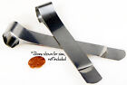 Stainless Steel Office Bankers Paper File Money Visor Background Clip Set Of-12 