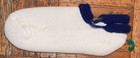 Women s Low Cut Ankle Socks White  blue Roll Top Trim Acrylic Blend Sz 9-11 New