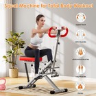 Foldable Squat Rowing Machine With Lcd Monitor   Adjustable Resistance
