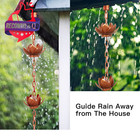 Rain Chain Gutter Downspout Copper Lotus Leaf 8 5ft Decorative Water Diverter