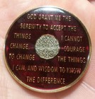 47 Year Aa Sobriety Coin Medallion- Rich Mandarin Red Enamel 47th Xlvii