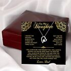 To My Daughter Necklace Gift From Dad  Daughter Gift  Father Daughter Necklace