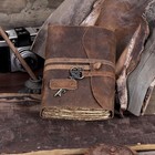 Antique Handmade Deckle Edge Vintage Paper Leather Bound Journal