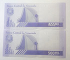 Banknote Venezuela  2 X 500 000 Bolivares  500 Mil  2020  Unc