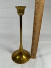 Vintage Single Brass Candleholder 7  Tall Silvestri Hong Kong 