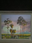 Coastal Landscape Florida Highwayman Style Bachelor Oil Painting Flamingo 20x24 