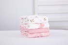 Baby Muslin Swaddle Blanket Receiving Breathable Cotton 4 Pc Pink Girl 47x47
