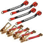 Car Tie Down Straps For Trailers 4pk     2   X 96   Tire Webbing With Flat Hook   