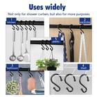 Metal Shower Curtain Hooks   set Of 12 Rings   rust Resistant S Shaped Hooks Hangers
