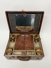 Vintage Saks Fifth Avenue Ny Alligator-embossed Leather Vanity Case
